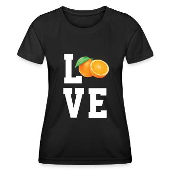 Liebe Mandarinen - Frauen Funktions-T-Shirt - Schwarz - Vorne - AI Model Female 172 light (172cm)