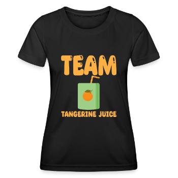Team Jus de Mandarine - T-shirt sport Femme - noir - Devant - AI Model Female 172 light (172cm)