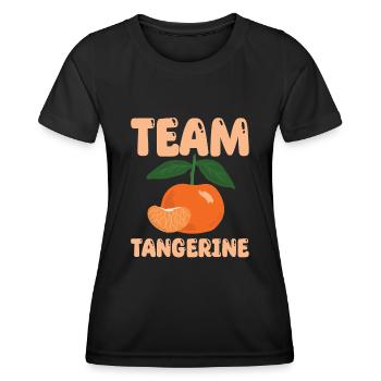 Team Mandarine - Frauen Funktions-T-Shirt - Schwarz - Vorne - AI Model Female 172 light (172cm)