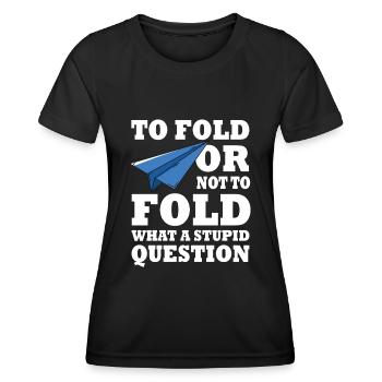 Papierflieger Geschenk - Frauen Funktions-T-Shirt - Schwarz - Vorne - AI Model Female 172 light (172cm)