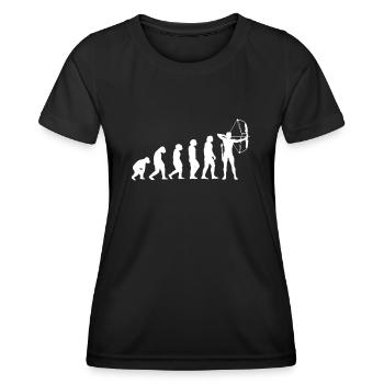 Bogenschiessen Evolution - Frauen Funktions-T-Shirt - Schwarz - Vorne - AI Model Female 172 light (172cm)