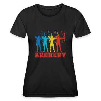 Archerie - T-shirt sport Femme - noir - Devant - AI Model Female 172 light (172cm)