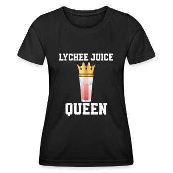 Lychee Saft Königin - Frauen Funktions-T-Shirt - Schwarz - Vorne - AI Model Female 172 light (172cm)