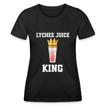 Lychee Saft König - Frauen Funktions-T-Shirt - Schwarz - Vorne - AI Model Female 172 light (172cm)