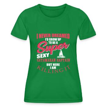 Catamaran Captain - Women's Functional T-Shirt - kelly green - Front - AI Model Female 172 dark (172cm)