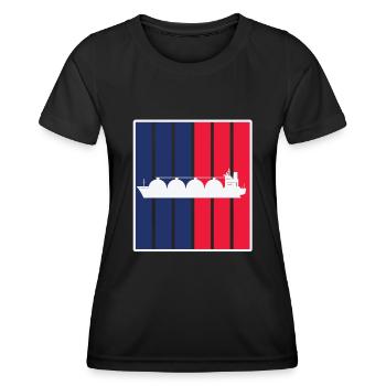 LNG Tanker - Frauen Funktions-T-Shirt - Schwarz - Vorne - AI Model Female 172 light (172cm)