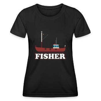 Fischer - Frauen Funktions-T-Shirt - Schwarz - Vorne - AI Model Female 172 light (172cm)