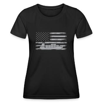 Feeder vessel USA - Women's Functional T-Shirt - black - Front - AI Model Female 172 light (172cm)