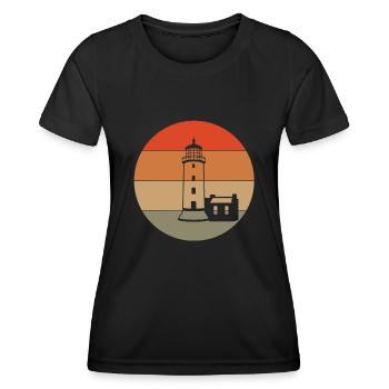 Phare - T-shirt sport Femme - noir - Devant - AI Model Female 172 light (172cm)