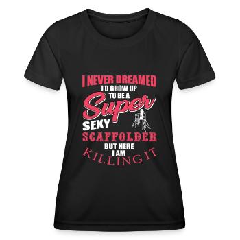 Constructeurs d’échafaudages - T-shirt sport Femme - noir - Devant - AI Model Female 172 light (172cm)