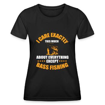 Perch fishing - Women's Functional T-Shirt - black - Front - AI Model Female 172 light (172cm)