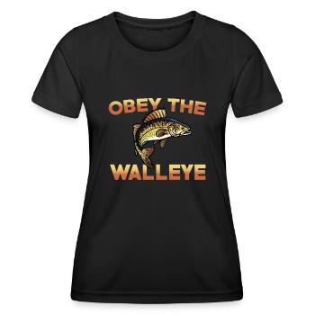 Obey the pike-perch - Women's Functional T-Shirt - black - Front - AI Model Female 172 light (172cm)
