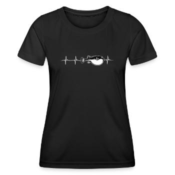 Battement de cœur du poisson-globe - T-shirt sport Femme - noir - Devant - AI Model Female 172 light (172cm)
