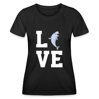 Beluga Wal Liebhaber - Frauen Funktions-T-Shirt - Schwarz - Vorne - AI Model Female 172 light (172cm)