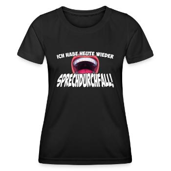 Sprechdurchfall - Frauen Funktions-T-Shirt - Schwarz - Vorne - AI Model Female 172 light (172cm)