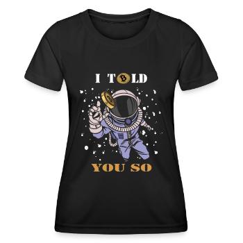 Le Bitcoin - T-shirt sport Femme - noir - Devant - AI Model Female 172 light (172cm)