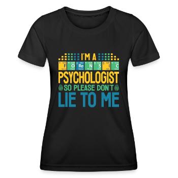 Forensic Psychologist Periodic Table Forensic - Women's Functional T-Shirt - black - Front - AI Model Female 172 light (172cm)