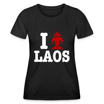 Ich Erawan (Liebe) Laos - Frauen Funktions-T-Shirt - Schwarz - Vorne - AI Model Female 172 light (172cm)