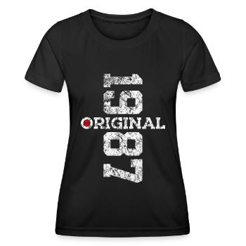 39E ANNIVERSAIRE ORIGINAL 1987 - T-shirt sport Femme - noir - Devant - AI Model Female 172 light (172cm)