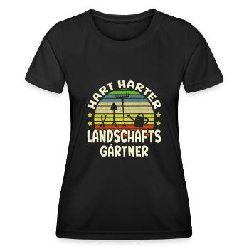 Hart Härter Landschaftsgärtner Garten Gärtner - Frauen Funktions-T-Shirt - Schwarz - Vorne - AI Model Female 172 light (172cm)
