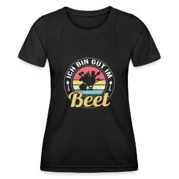 Ich bin gut im Beet Gärtner Gärtnerin & Garten - Frauen Funktions-T-Shirt - Schwarz - Vorne - AI Model Female 172 light (172cm)