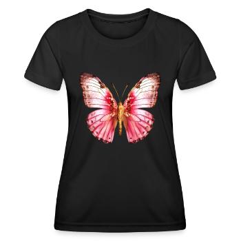 Exotic pink butterfly pink - Women's Functional T-Shirt - black - Front - AI Model Female 172 light (172cm)
