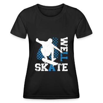 Skateboard Art For Boys Girls Men Skateboard Gifts - Women's Functional T-Shirt - black - Front - AI Model Female 172 light (172cm)
