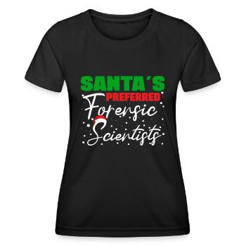 Santa`s Preferred Forensic Psychologist Gift Idea - Frauen Funktions-T-Shirt - Schwarz - Vorne - AI Model Female 172 light (172cm)