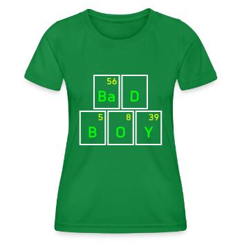 Baryum, deutérium, bore, oxygène, yttrium - T-shirt sport Femme - vert - Devant - AI Model Female 172 dark (172cm)