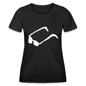 Lunettes de soleil Lunettes Nerd - T-shirt sport Femme - noir - Devant - AI Model Female 172 light (172cm)