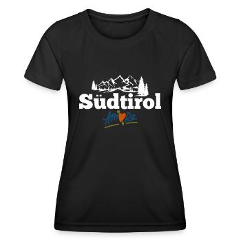 Tyrol du Sud - T-shirt sport Femme - noir - Devant - AI Model Female 172 light (172cm)