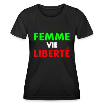 Woman life freedom - Women's Functional T-Shirt - black - Front - AI Model Female 172 light (172cm)