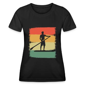 Stand Up Paddle Cadeau Stand Up Paddler SUP Board - T-shirt sport Femme - noir - Devant - AI Model Female 172 light (172cm)