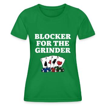 Bloqueur pour le Grinder Gambler Poker Gambling - T-shirt sport Femme - vert - Devant - AI Model Female 172 dark (172cm)