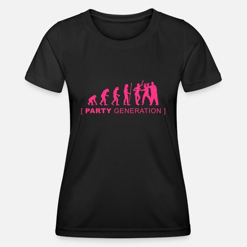evolution_party - Women's Functional T-Shirt - black