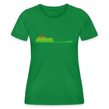 Gitarren-Shape-Equalizer - Frauen Funktions-T-Shirt - Kelly Green - Vorne - AI Model Female 172 dark (172cm)