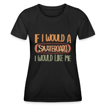 Skateboarding Skateboard Design For Skateboarder - Frauen Funktions-T-Shirt - Schwarz - Vorne - AI Model Female 172 light (172cm)