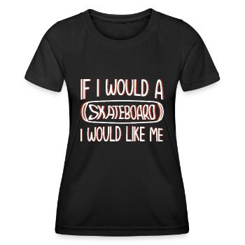 Skateboard Art For Boys Girls Men Skateboard Gifts - Women's Functional T-Shirt - black - Front - AI Model Female 172 light (172cm)