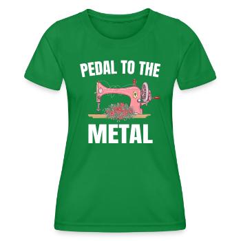 Pédalez jusqu’au métal - T-shirt sport Femme - vert - Devant - AI Model Female 172 dark (172cm)