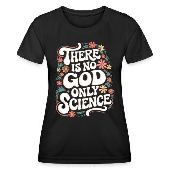 Athéisme, athée, anti-religion, agnostique - T-shirt sport Femme - noir - Devant - AI Model Female 172 light (172cm)