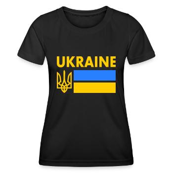 Ukraine - Frauen Funktions-T-Shirt - Schwarz - Vorne - AI Model Female 172 light (172cm)