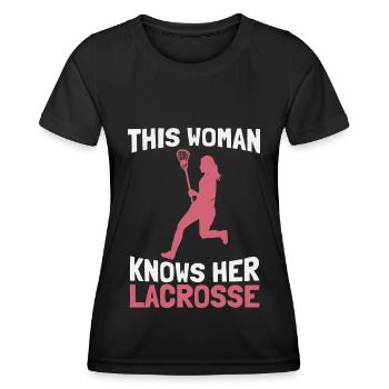 Lacrosse - T-shirt sport Femme - noir - Devant - AI Model Female 172 light (172cm)