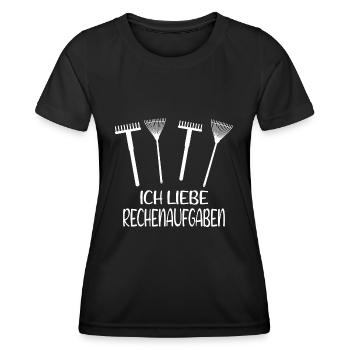 Gärtner Humor Spruch Ich Liebe Rechenaufgaben - Frauen Funktions-T-Shirt - Schwarz - Vorne - AI Model Female 172 light (172cm)