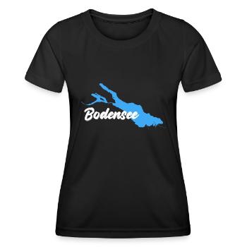 Lake Constance white - Women's Functional T-Shirt - black - Front - AI Model Female 172 light (172cm)