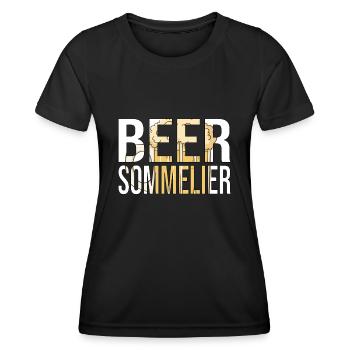 Beer Saying Beer Drinker Gift Beer Sommelier - Women's Functional T-Shirt - black - Front - AI Model Female 172 light (172cm)