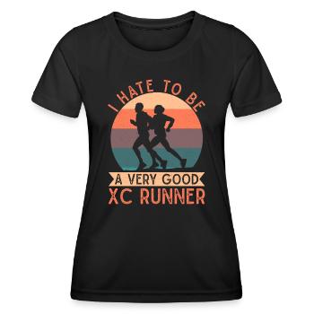 Funny XC Running Gift XC Runner Edition - Women's Functional T-Shirt - black - Front - AI Model Female 172 light (172cm)