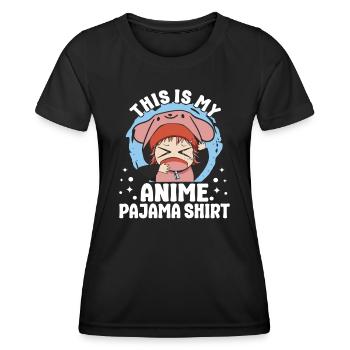 This Is My Anime Pajama Japanese Anime Manga Otaku - Women's Functional T-Shirt - black - Front - AI Model Female 172 light (172cm)