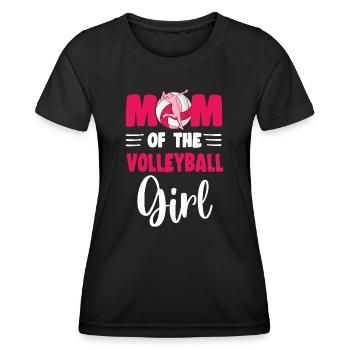 Mom Of the Birthday Girl Volleyball Family Party - Women's Functional T-Shirt - black - Front - AI Model Female 172 light (172cm)
