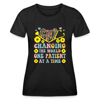 CNA Nursing Quotes Funny Nurse Lovers Cute CNA - Women's Functional T-Shirt - black - Front - AI Model Female 172 light (172cm)