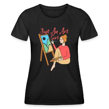 Artiste Peintre Graphique Juste Un Art Girl Cadeaux - T-shirt sport Femme - noir - Devant - AI Model Female 172 light (172cm)